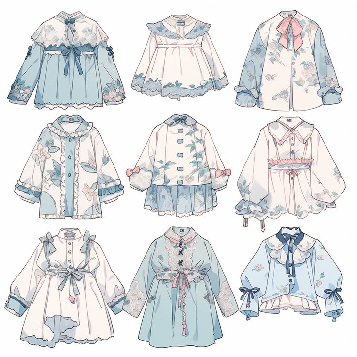 Hình ảnh quần áo chibi cute - màu xanh dương 
