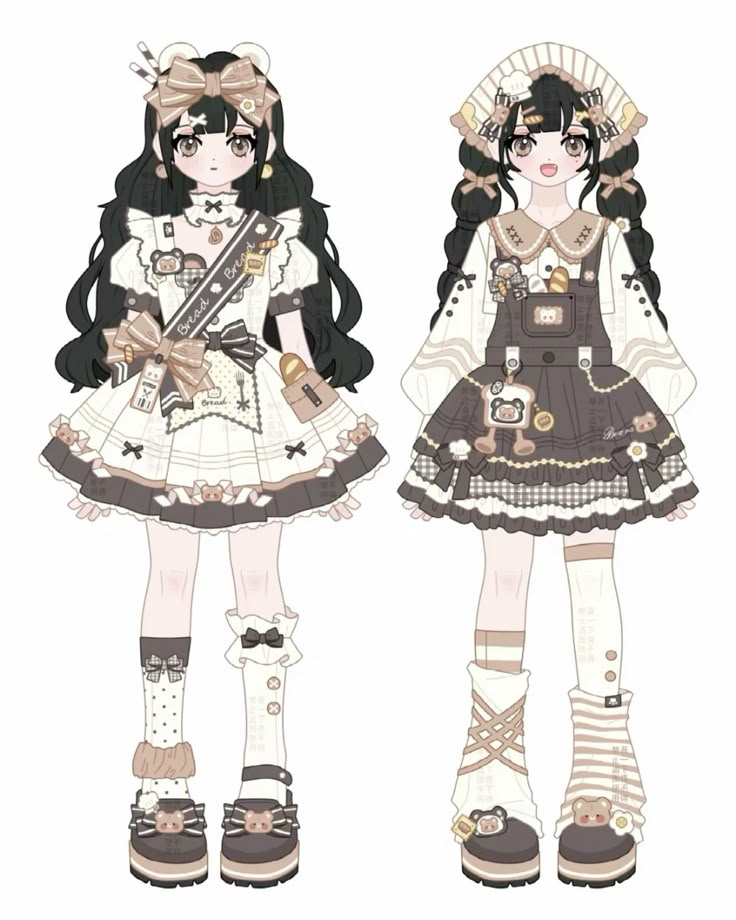 Hình ảnh quần áo chibi cute - Phong cách búp bê 