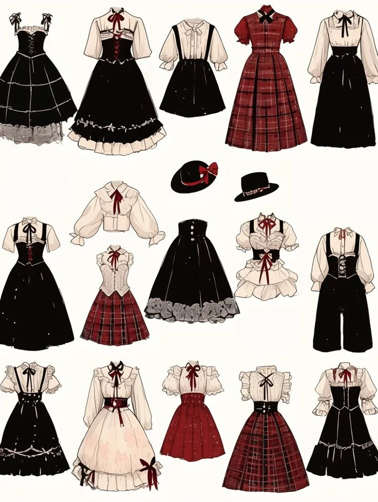 Hình ảnh quần áo chibi cute - Phong cách tiểu thư 