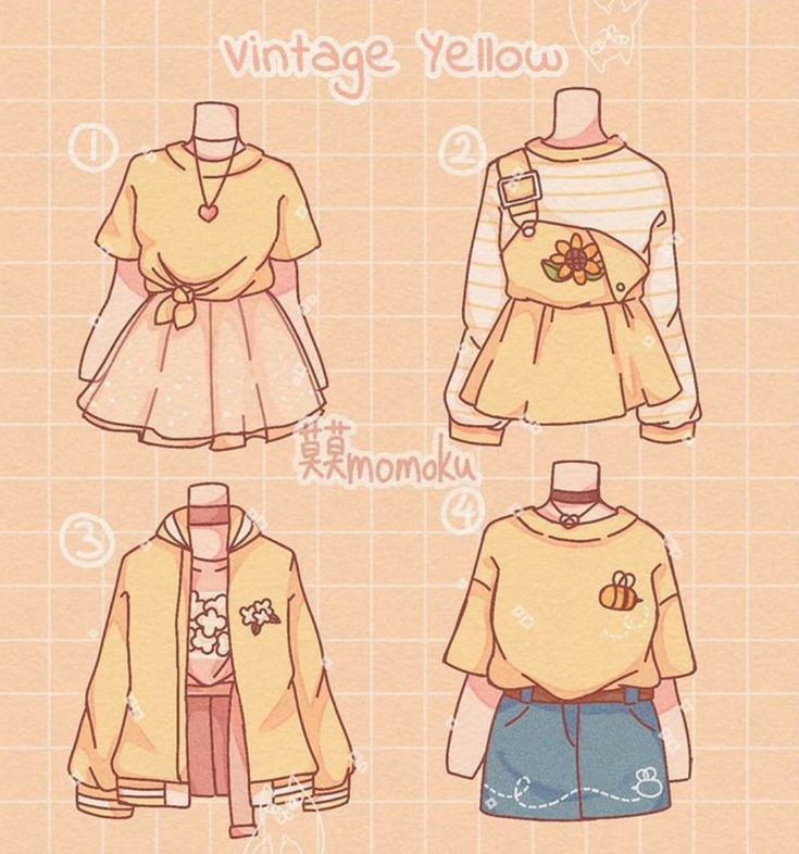 Hình ảnh quần áo chibi cute - Trang phục vintage 