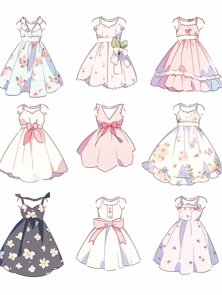 Hình ảnh quần áo chibi cute - váy đơn giản 