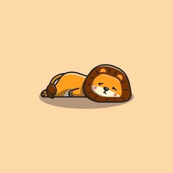 Hình ảnh sư tử chibi cute - buồn bã