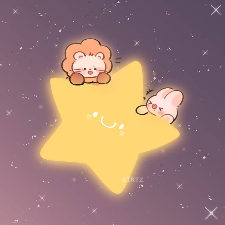 Hình ảnh sư tử chibi cute - Cùng bạn thỏ