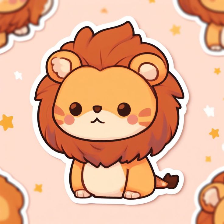 Hình ảnh sư tử chibi cute - dễ thương