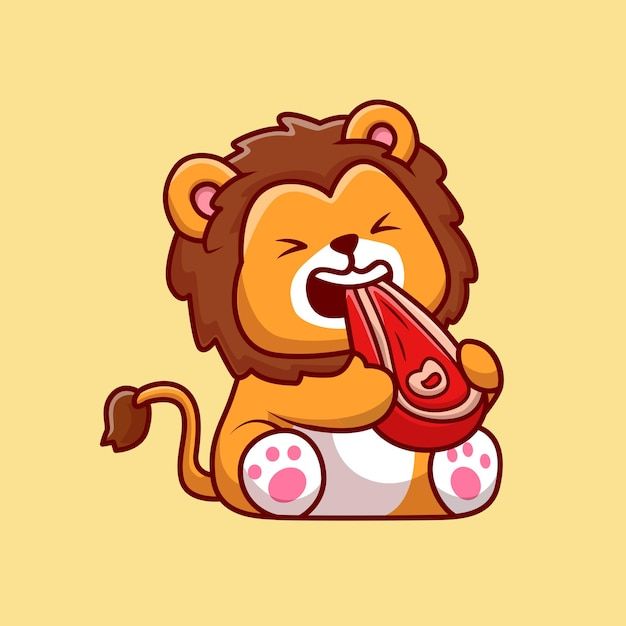 Hình ảnh sư tử chibi cute - miếng thịt yêu thích