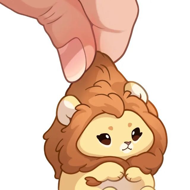Hình ảnh sư tử chibi cute - phiên bản mini