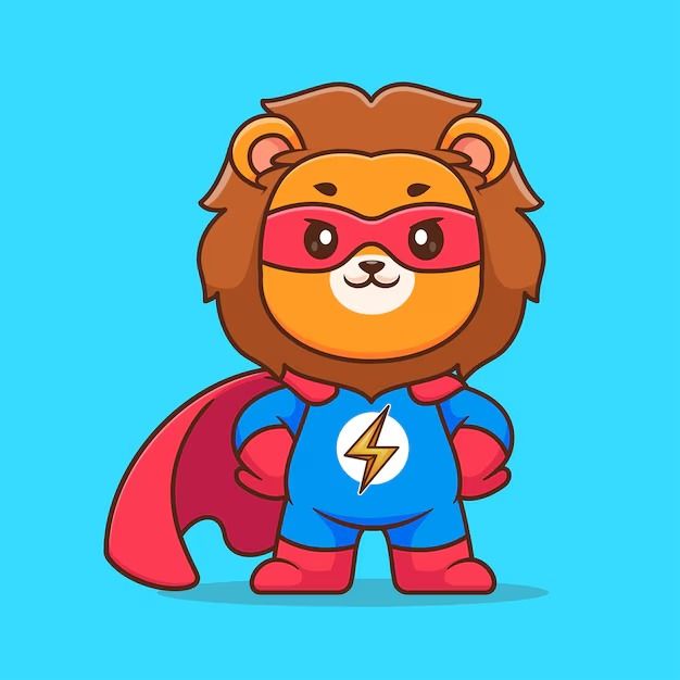 Hình ảnh sư tử chibi cute - siêu nhân
