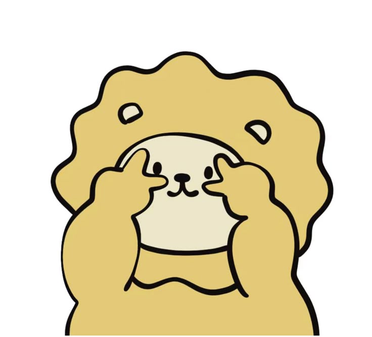 Hình ảnh sư tử chibi cute - tạo dáng