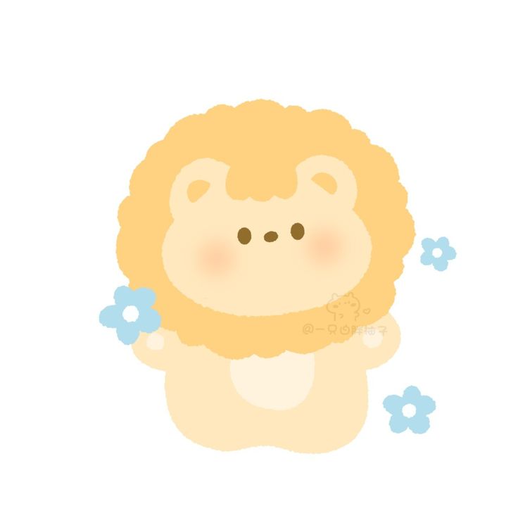 Hình ảnh sư tử chibi cute - tròn trịa