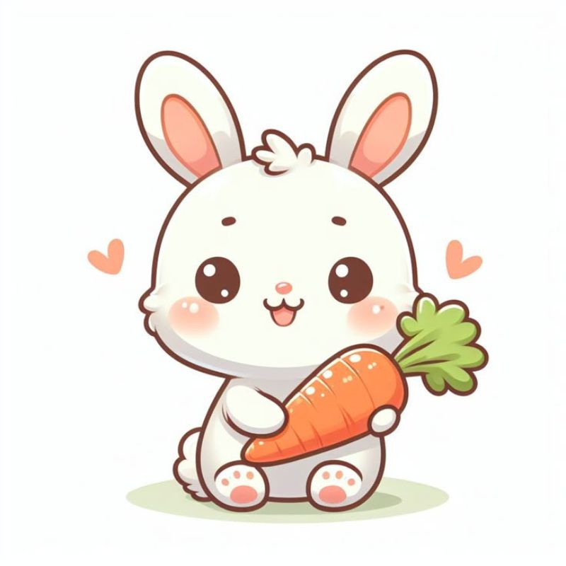 Hình ảnh thỏ chibi cute