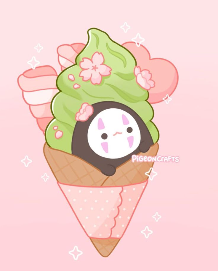 Hình ảnh vô diện chibi - Cây kem