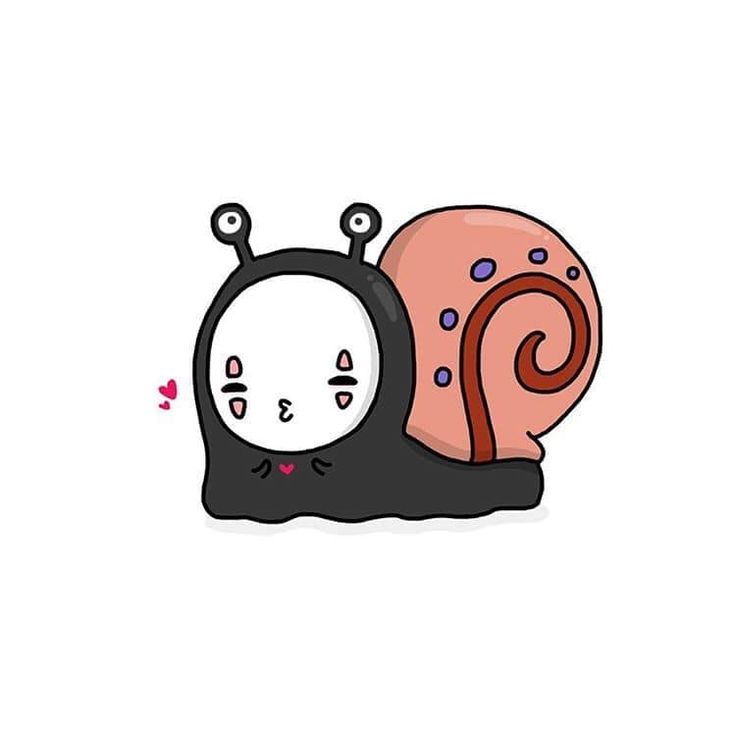 Hình ảnh vô diện chibi - Ốc sên vô diện