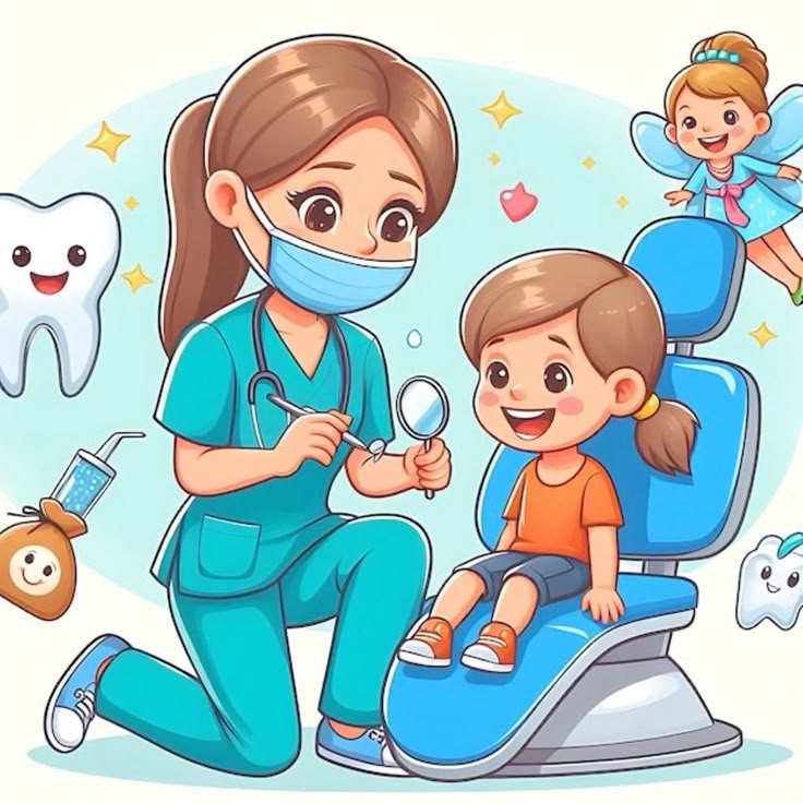 Hình bác sĩ nữ hoạt hình cute - Bác sĩ nha khoa