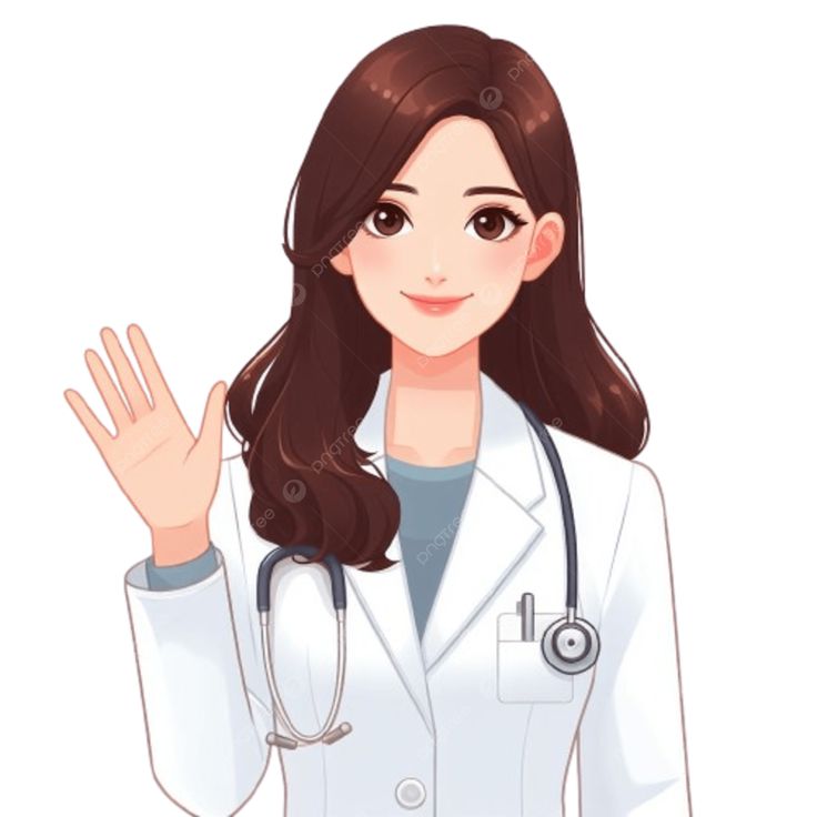 Hình bác sĩ nữ hoạt hình cute - Dịu dàng