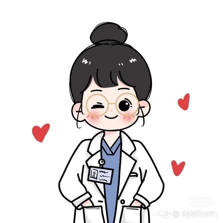 Hình bác sĩ nữ hoạt hình cute - siêu cưng