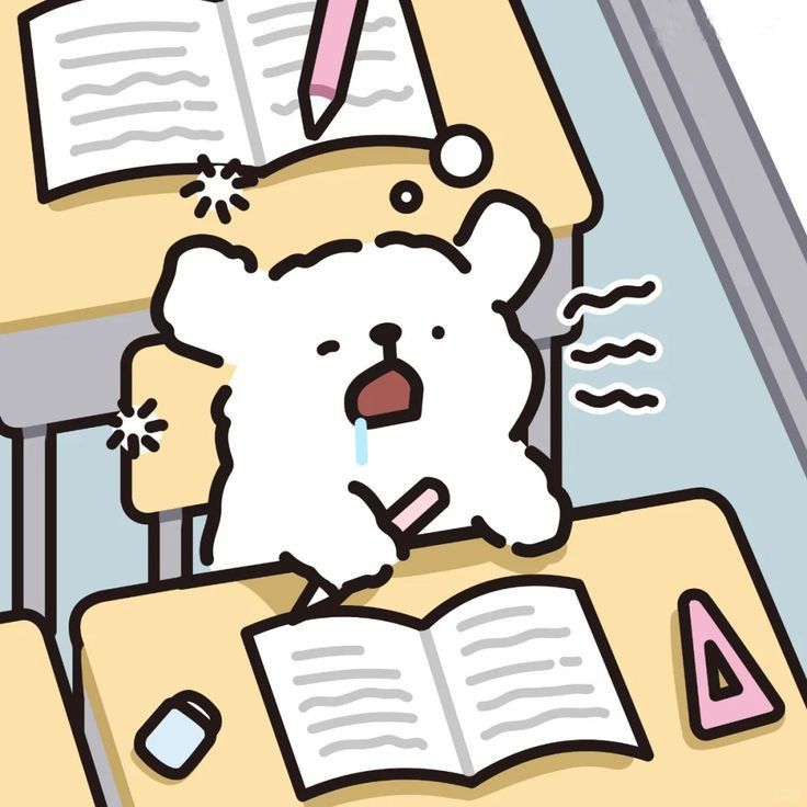 Hình nền chó chibi - Học hành