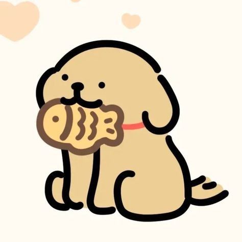Hình nền chó chibi - Thích bánh cá
