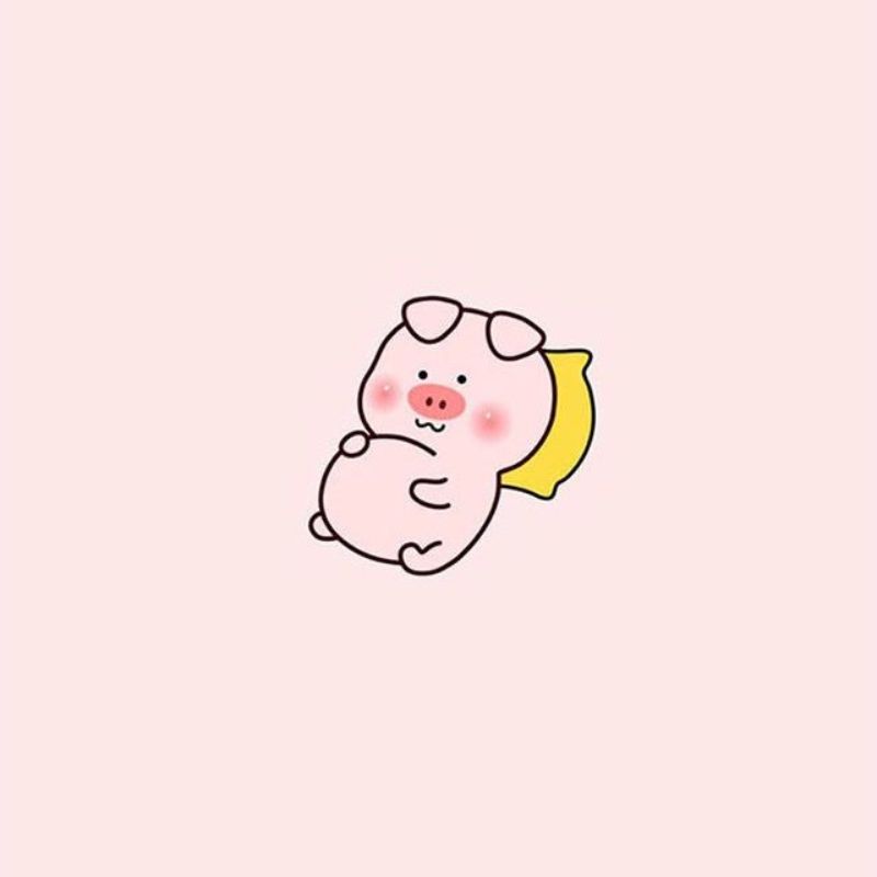 Hình nền heo chibi màu hồng
