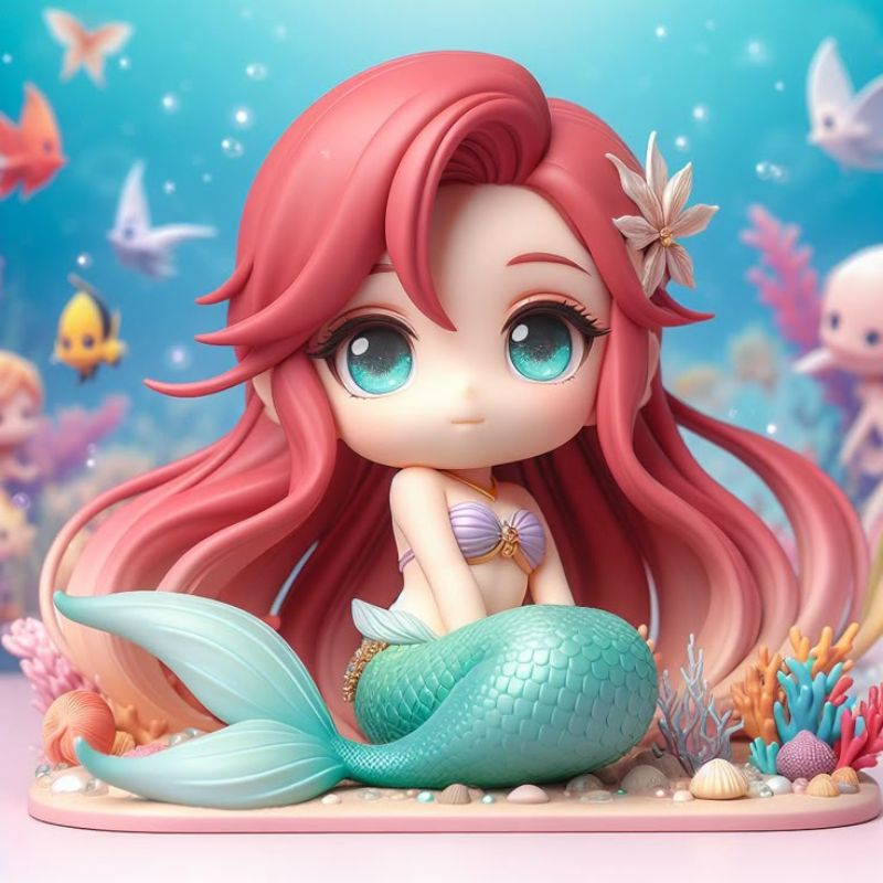 Hình ảnh nàng tiên cá chibi