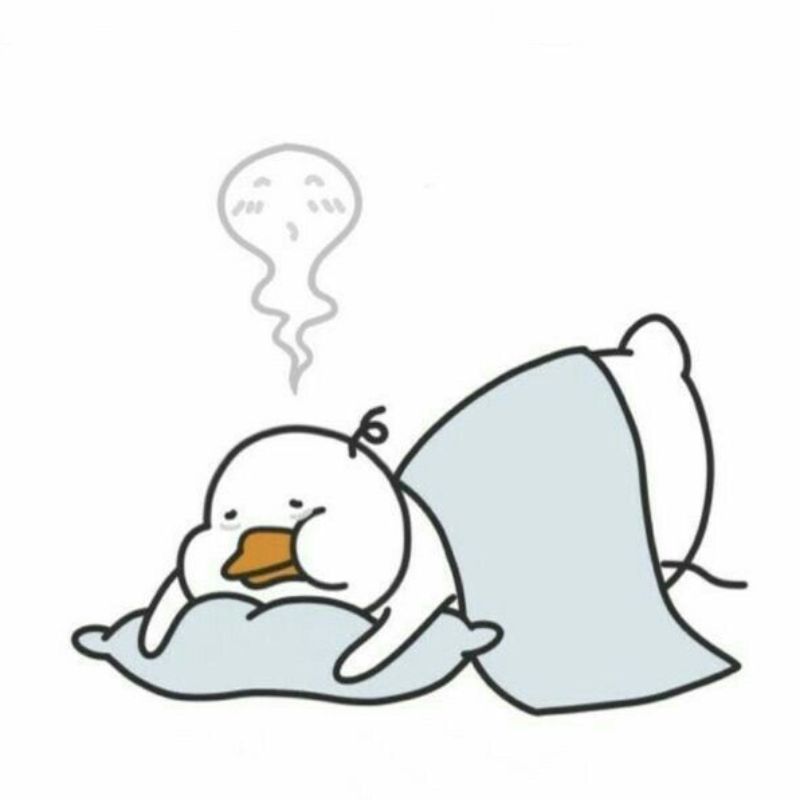 Hình meme mệt mỏi cute