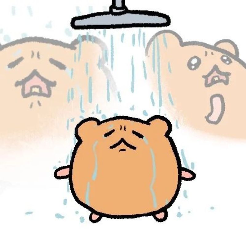 Mệt mỏi meme vừa tắm vừa khóc
