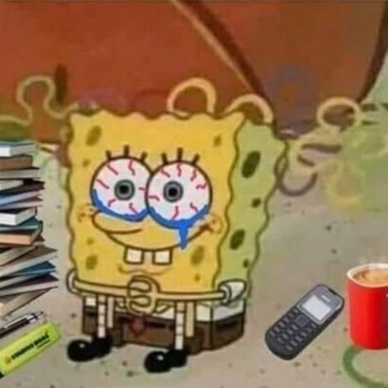 Ảnh meme đang suy nghĩ mệt mỏi