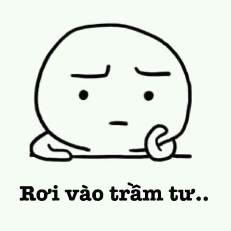 Suy nghĩ meme khi rơi vào trầm tư