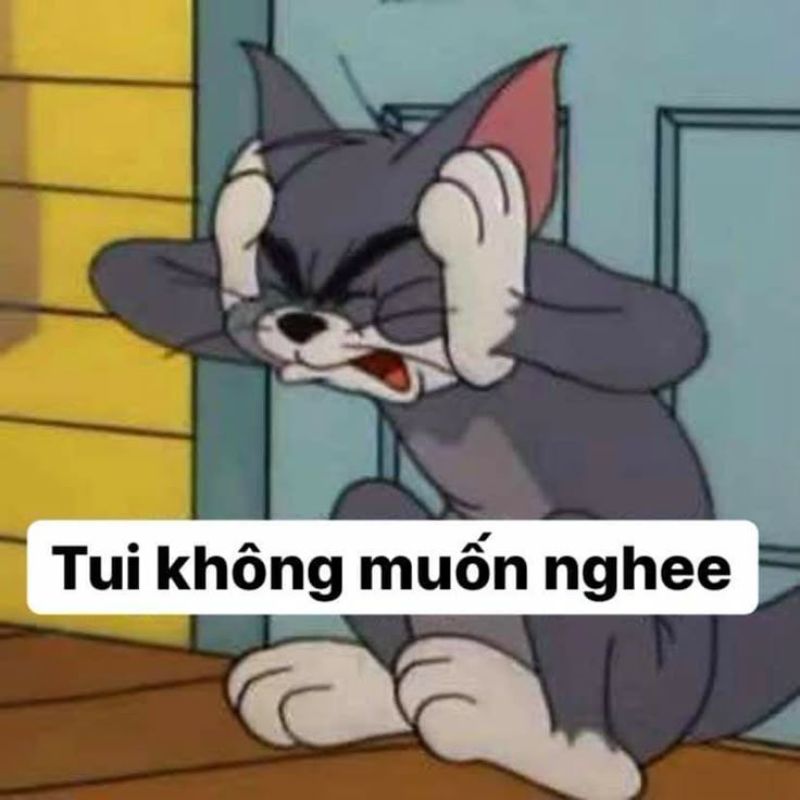 Ảnh meme từ chối không muốn nghe