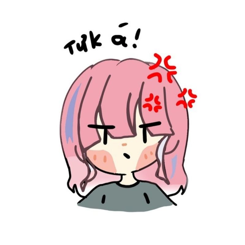 Meme  bé gái tức giận đáng yêu