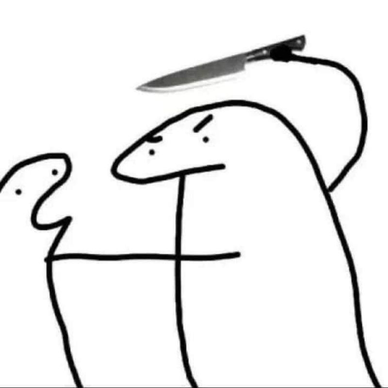 Tức giận meme cầm dao