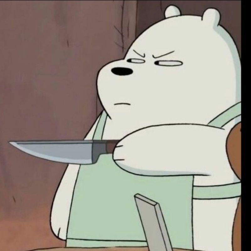 Hình meme tức giận cầm dao
