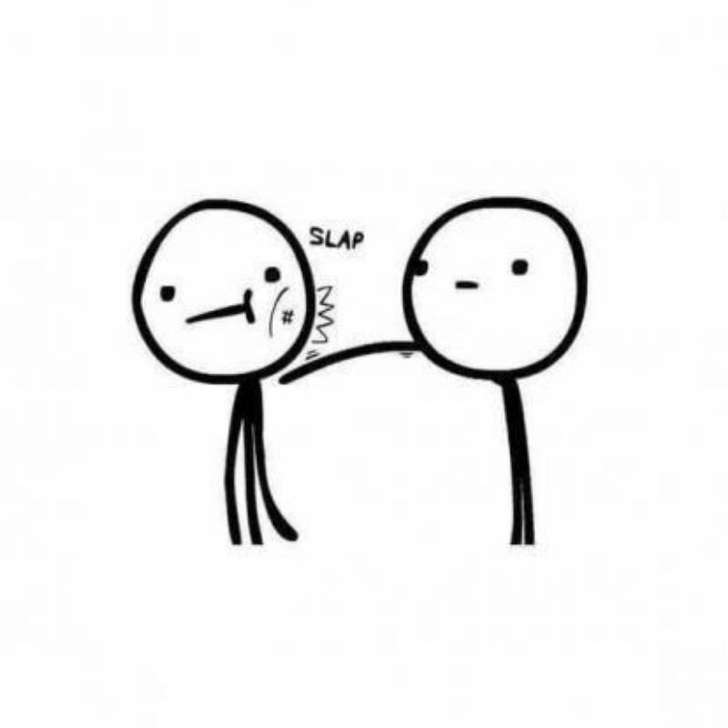 Meme tức giận tát vào mặt