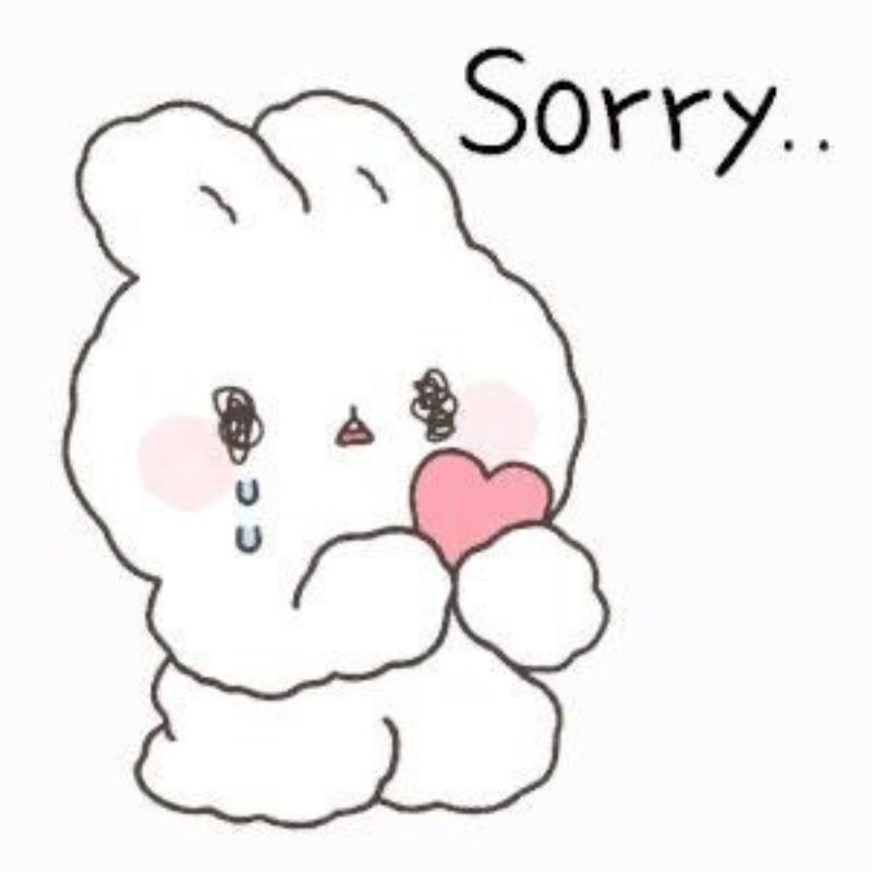 Bé thỏ xin lỗi meme siêu cưng