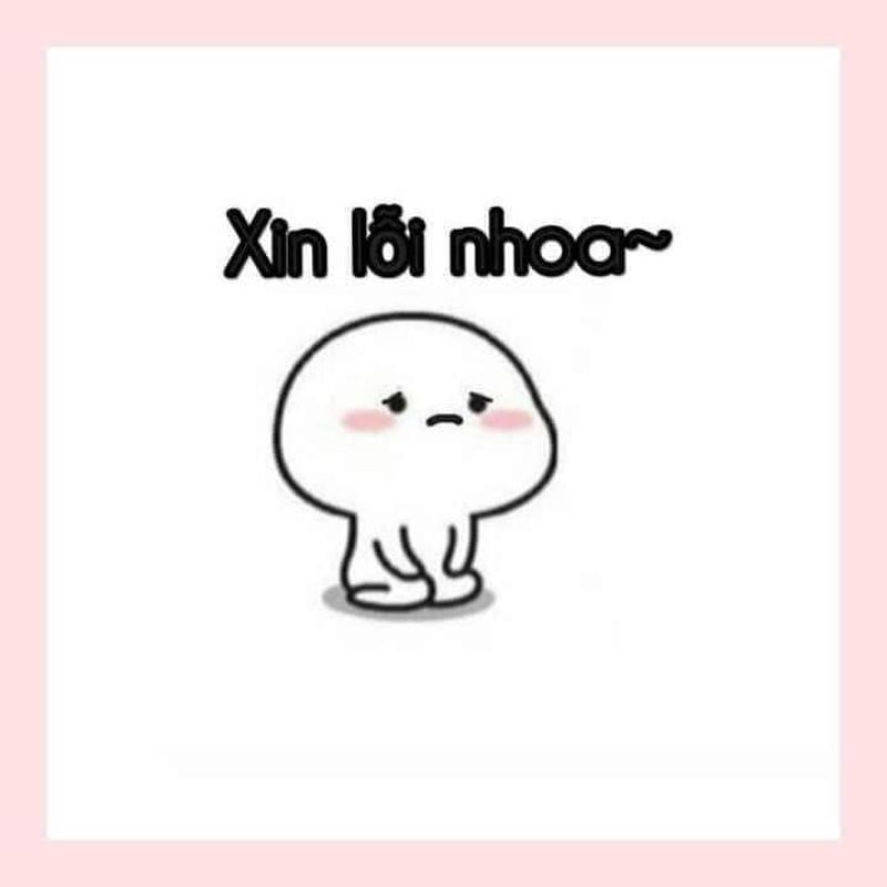Ảnh xin lỗi cute meme
