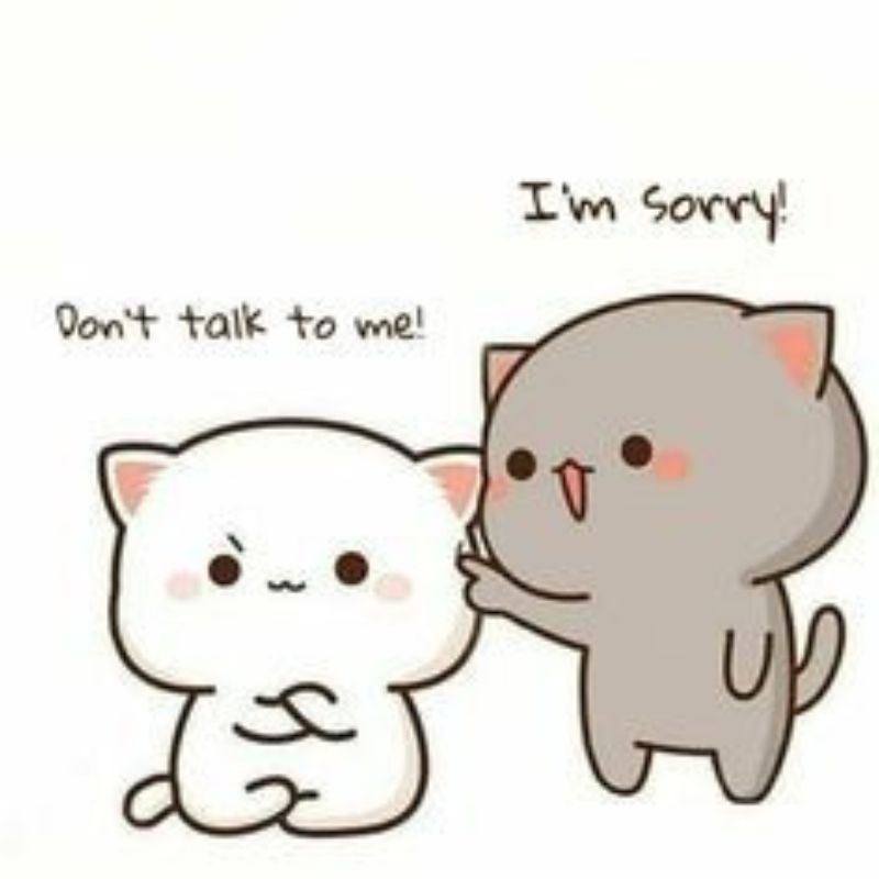 Meme xin lỗi xoa đầu