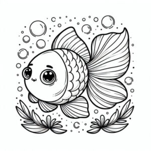 Tranh tô màu con cá